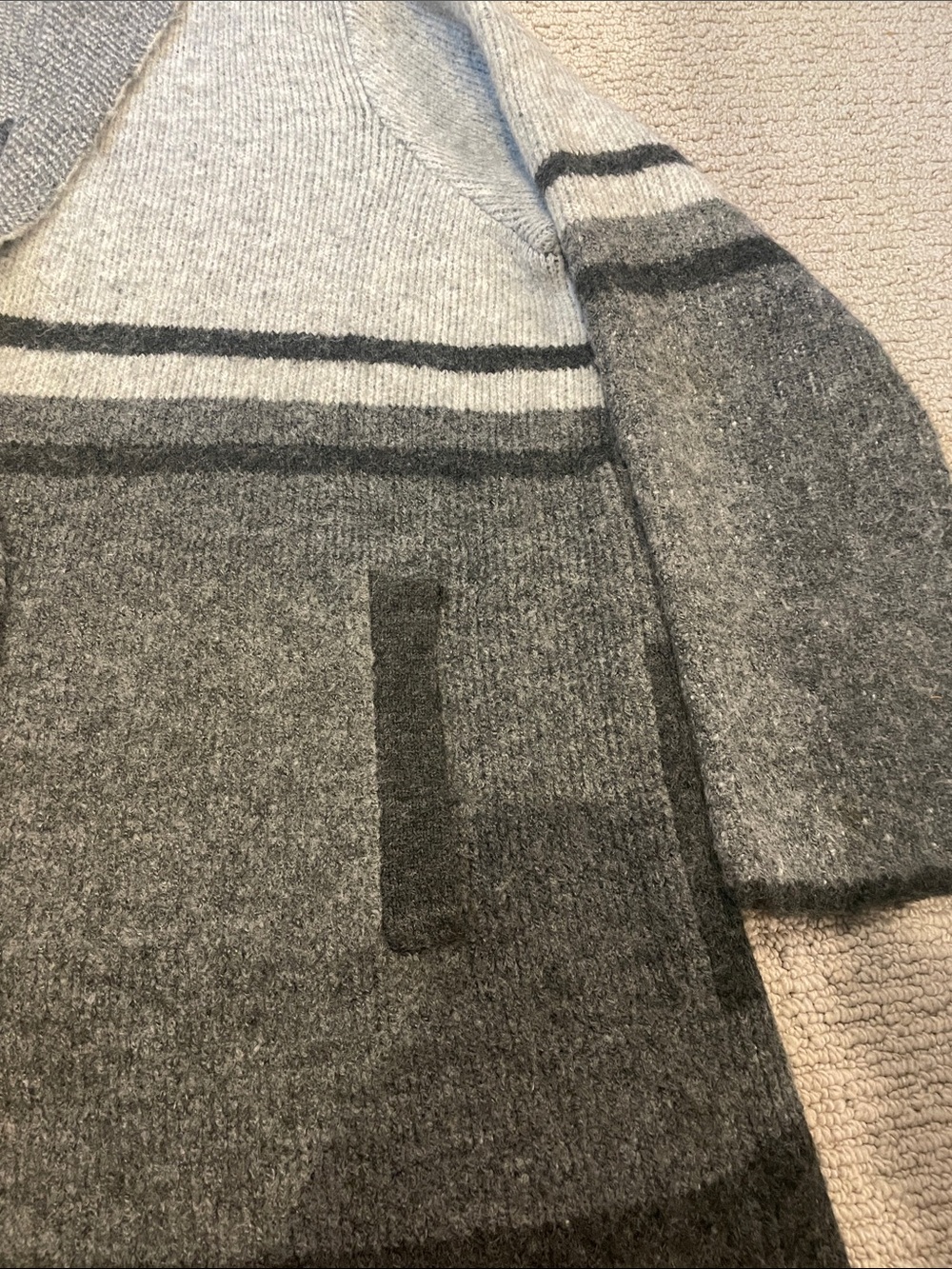 Joseph A. Women’s Marled Gray Knit Shawl Cardigan - Picture 3 of 4